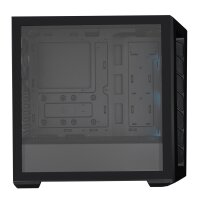 Cooler Master MasterBox MB520 ARGB, Midi Tower, PC, Schwarz, ATX, EATX, micro ATX, Mini-ITX, SSI CEB, Kunststoff, Stahl, Gehärtetes Glas, 16,5 cm