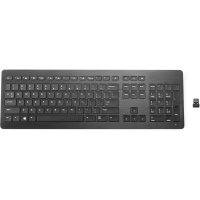 HP Wireless Premium Tastatur, Volle Größe (100%), Kabellos, RF Wireless, Membran Key Switch, Schwarz