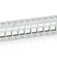 Equip 24-Port Keystone Cat.6 Geschirmtes Patch Panel, Hellgrau, RJ-45, Cat6, Grau, Metall, Rackeinbau, 1U