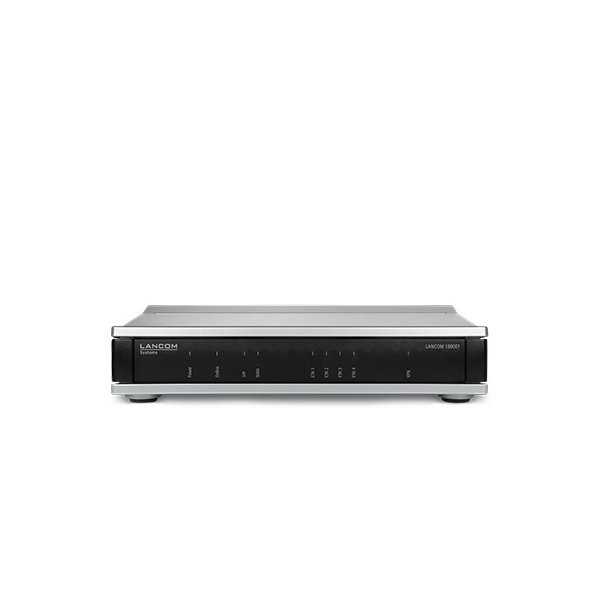 Lancom 1800EF, Ethernet-WAN, Gigabit Ethernet, Schwarz, Silber