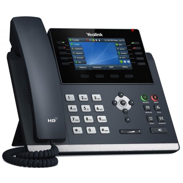 Yealink SIP-T46U, IP-Telefon, Grau, Kabelloses Mobilteil, 1000 Eintragungen, LCD, 10,9 cm (4.3")