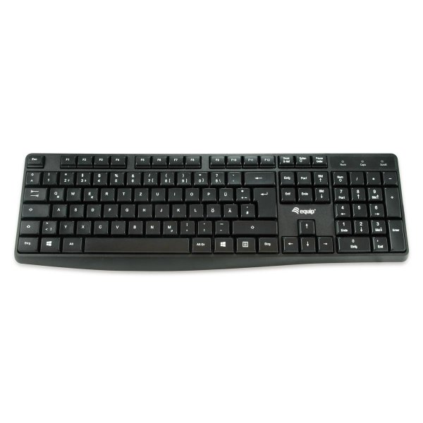 Conceptronic Kabelgebundene USB Tastatur, Volle Größe (100%), Kabelgebunden, USB, QWERTY, Schwarz