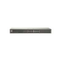 LevelOne 16-Port-Fast Ethernet-Switch, Unmanaged, Fast Ethernet (10/100), Vollduplex, Rack-Einbau