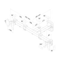 Neomounts TV/Monitor-Wandhalterung, 6 kg, 25,4 cm (10"), 68,6 cm (27"), 75 x 75 mm, 100 x 100 mm, Schwarz