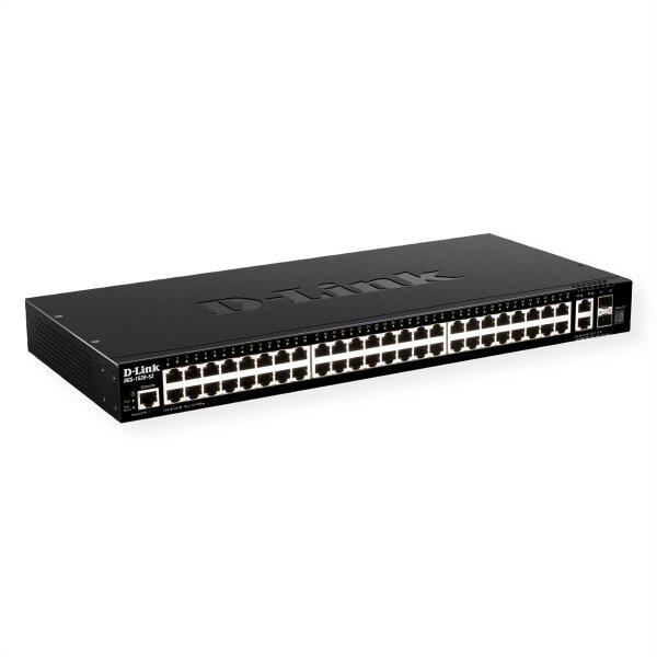 D-Link DGS-1520-52/E, Managed, L3, 10G Ethernet (100/1000/10000), Rack-Einbau, 1U