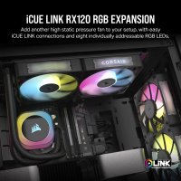 Corsair iCUE LINK RX120 RGB, Ventilator, 12 cm, 400 RPM, 2100 RPM, 36 dB, 73,5 cfm