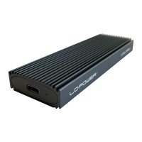 LC-Power LC-M2-C-NVME-3, SSD-Gehäuse, M.2, PCI Express, SATA, 10 Gbit/s, USB Anschluss, Schwarz