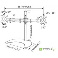 Techly ICA-LCD-3410, Freistehend, 16 kg, 33 cm (13 Zoll),...