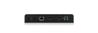 ICY BOX IB-DK2251AC, Kabelgebunden, USB 3.2 Gen 2 (3.1 Gen 2) Type-A, 3,5 mm, 10,100,1000 Mbit/s, Schwarz, 5 Gbit/s