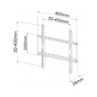 Techly ICA-PLB-162MW, 58,4 cm (23 Zoll), 139,7 cm (55 Zoll), 400 x 400 mm, 400 x 400 mm, Metall, Weiß