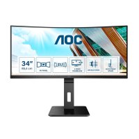 AOC P2 CU34P2A, 86,4 cm (34"), 3440 x 1440 Pixel, Quad HD, LED, 1 ms, Schwarz