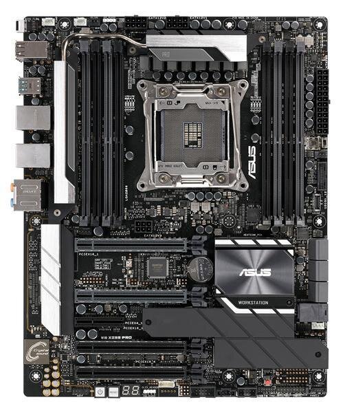 ASUS WS X299 PRO, Intel, LGA 2066 (Socket R4), 4, 6, DDR4-SDRAM, 128 GB, 2133,2400,2600,3600,4133 MHz