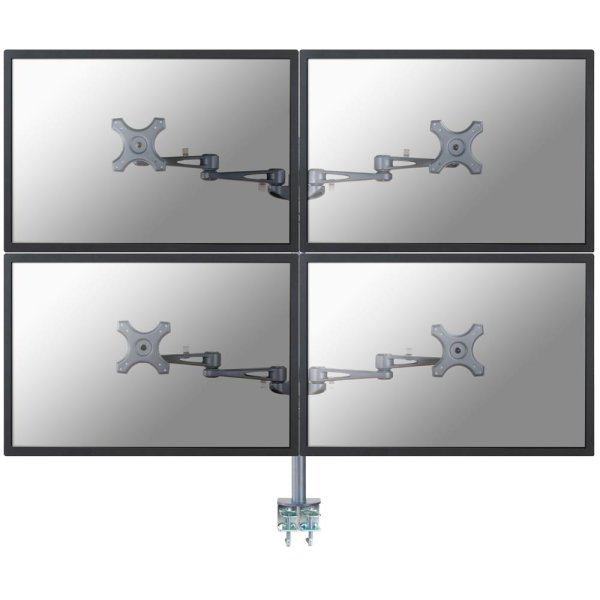 Neomounts Monitor-Tischhalterung, Klemme, 6 kg, 25,4 cm (10"), 68,6 cm (27"), 100 x 100 mm, Silber