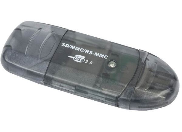 Gembird FD2-SD-1, MMC, MMC+, MMCmicro, SD, SDHC, SDIO, SDXC, Schwarz, USB 2.0, 13 g, 73 x 30 x 10 mm