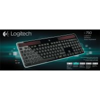 Logitech Wireless Solar Keyboard K750, Volle Größe (100%), Kabellos, RF Wireless, QWERTZ, Schwarz