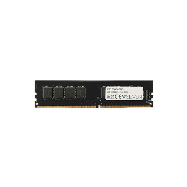 V7 4GB DDR4 PC4-17000 - 2133Mhz DIMM Desktop Arbeitsspeicher Modul - V7170004GBD, 4 GB, 1 x 4 GB, DDR4, 2133 MHz, 288-pin DIMM, Schwarz