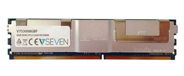 V7 8GB DDR2 PC2-5300 667Mhz SERVER FB DIMM Server Arbeitsspeicher Modul - V753008GBF, 8 GB, 1 x 8 GB, DDR2, 667 MHz, 240-pin DIMM