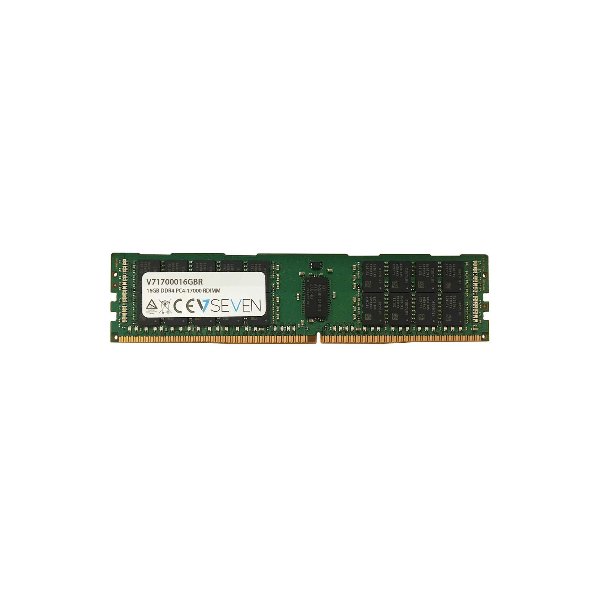 V7 16GB DDR4 PC4-170000 - 2133Mhz SERVER REG Server Arbeitsspeicher Modul - V71700016GBR, 16 GB, 1 x 16 GB, DDR4, 2133 MHz, 288-pin DIMM, Grün