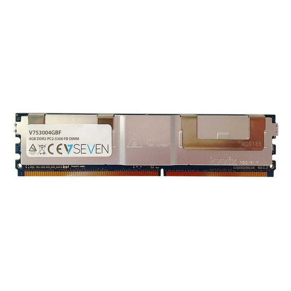 V7 4GB DDR2 PC2-5300 667Mhz SERVER FB DIMM Server Arbeitsspeicher Modul - V753004GBF, 4 GB, 1 x 4 GB, DDR2, 667 MHz, 240-pin DIMM