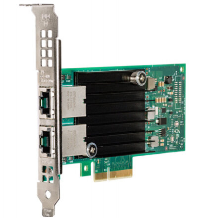 Intel X550T2, Eingebaut, Kabelgebunden, PCI Express, Ethernet, 10000 Mbit/s, Grün, Silber