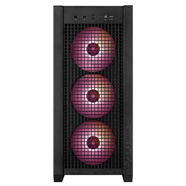 ASUS TUF Gaming GT302 ARGB, Midi Tower, PC, Schwarz, EATX, ATX, micro ATX, Mini-ITX, Multi, 16,5 cm