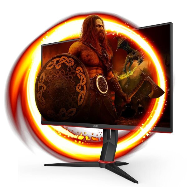 AOC Q27G2S/EU, 68,6 cm (27"), 2560 x 1440 Pixel, Quad HD, LED, 1 ms, Schwarz, Rot