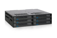 Icy Dock MB326SP-B, Serial ATA III, 2.5", 438 g, Rack (1U), Schwarz