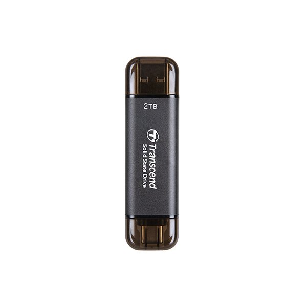 Transcend TS2TESD310C, 2 TB, USB Typ-A auf USB Typ-C, 3.2 Gen 2 (3.1 Gen 2), 1050 MB/s, Schwarz