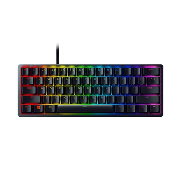 Razer Huntsman Mini, Kabelgebunden, USB, Optomechanischer Schlüsselschalter, QWERTZ, RGB-LED, Schwarz