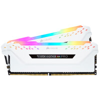 Corsair Vengeance RGB CMW16GX4M2C3600C18W, 16 GB, 2 x 8 GB, DDR4, 3600 MHz, 288-pin DIMM, Weiß