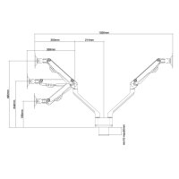 Neomounts Monitor-Tischhalterung, Klemme /Bolzen, 8 kg,...