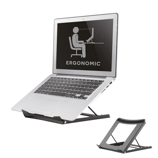 Neomounts Notebook & Tablet Ständer, Laptop-Ständer, Schwarz, 25,4 cm (10"), 38,1 cm (15"), 5 kg, 255 mm