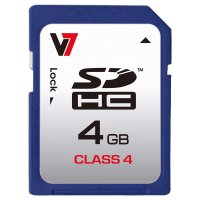 V7 SDHC Speicherkarte 4GB Class 4, 4 GB, SDHC, Klasse 4,...