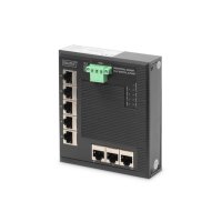 DIGITUS 8 Port Gigabit Ethernet Netzwerk  Switch, Flat, Industrial, Unmanaged