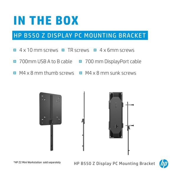 HP B550 PC-Montagehalterung, Schwarz