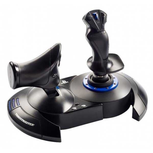 ThrustMaster T.Flight Hotas 4, Joystick, PC, PlayStation 4, Digital, Kabelgebunden, USB 2.0, Schwarz, Blau