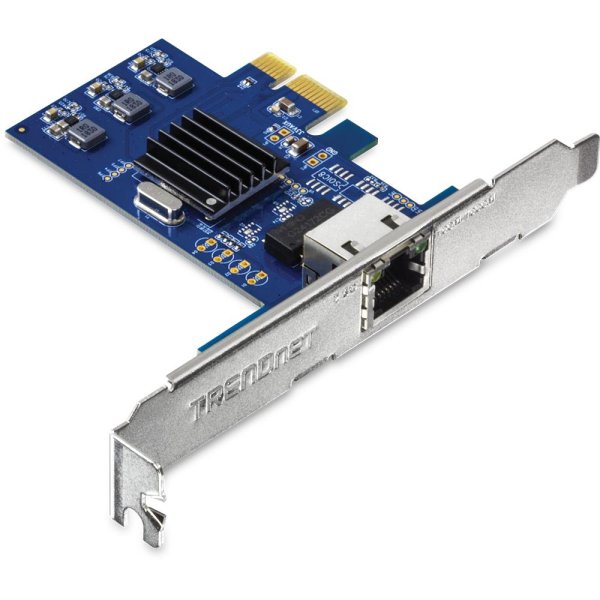 TRENDnet TEG-25GECTX, Eingebaut, Kabelgebunden, PCI Express, Ethernet, 2500 Mbit/s, Blau, Silber