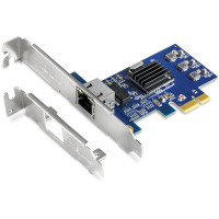 TRENDnet TEG-25GECTX, Eingebaut, Kabelgebunden, PCI Express, Ethernet, 2500 Mbit/s, Blau, Silber