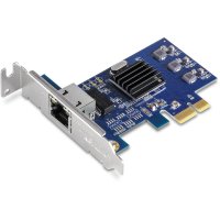 TRENDnet TEG-25GECTX, Eingebaut, Kabelgebunden, PCI Express, Ethernet, 2500 Mbit/s, Blau, Silber