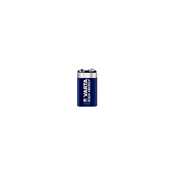 Varta High Energy 9V Block, Einwegbatterie, Alkali, 9 V, 6LR61