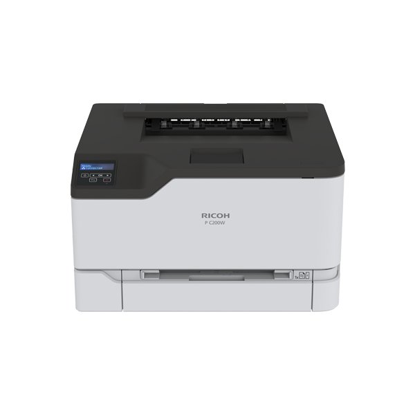 Ricoh P C200W, Laser, Farbe, 2400 x 600 DPI, A4, 24 Seiten pro Minute, Doppelseitiger Druck