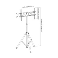 Techly ICA-TR17T, 35 kg, 94 cm (37"), 177,8 cm (70"), 200 x 200 mm, 600 x 400 mm, -8 - 0°