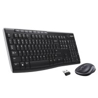 Logitech MK270, Standard, Kabellos, RF Wireless, QWERTY,...