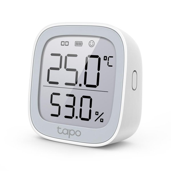 TP-LINK Tapo Intelligenter Temperatur- und Feuchtigkeitsmonitor, AAA/LR03, Alkali, 3 V, 62 mm, 62 mm, 24,5 mm