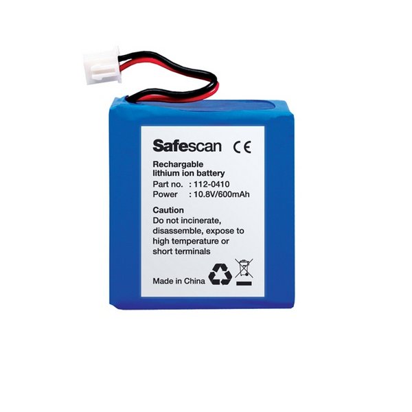 Safescan LB-105, 600 mAh, Lithium-Ion (Li-Ion), 10,8 V, Blau, 1 Stück(e)