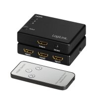 LogiLink HD0042, HDMI, ABS, Schwarz, 60 Hz, 1080p, 36 Bit