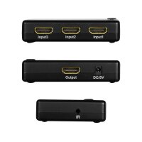 LogiLink HD0042, HDMI, ABS, Schwarz, 60 Hz, 1080p, 36 Bit