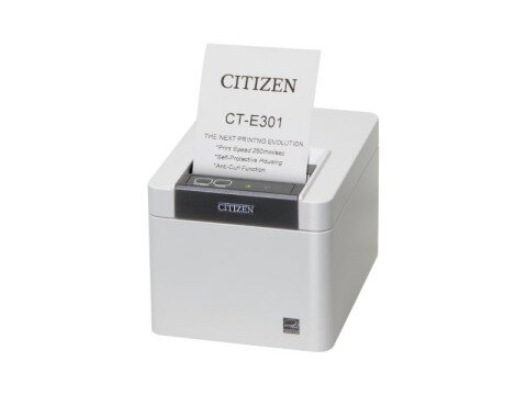 Citizen CT-E301 Printer USB only Pure White - POS-Drucker - Thermotransferdruck