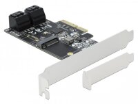 Delock 90396, PCIe, M.2,SATA, Schwarz, Grün, Grau, 6 Gbit/s, SATA