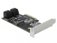 Delock 90396, PCIe, M.2,SATA, Schwarz, Grün, Grau, 6 Gbit/s, SATA